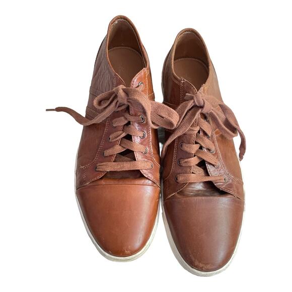 Kenneth Cole New York Get Down 2 It Leather Sneaker Brown Men Size 12M N2707* - Picture 6 of 12